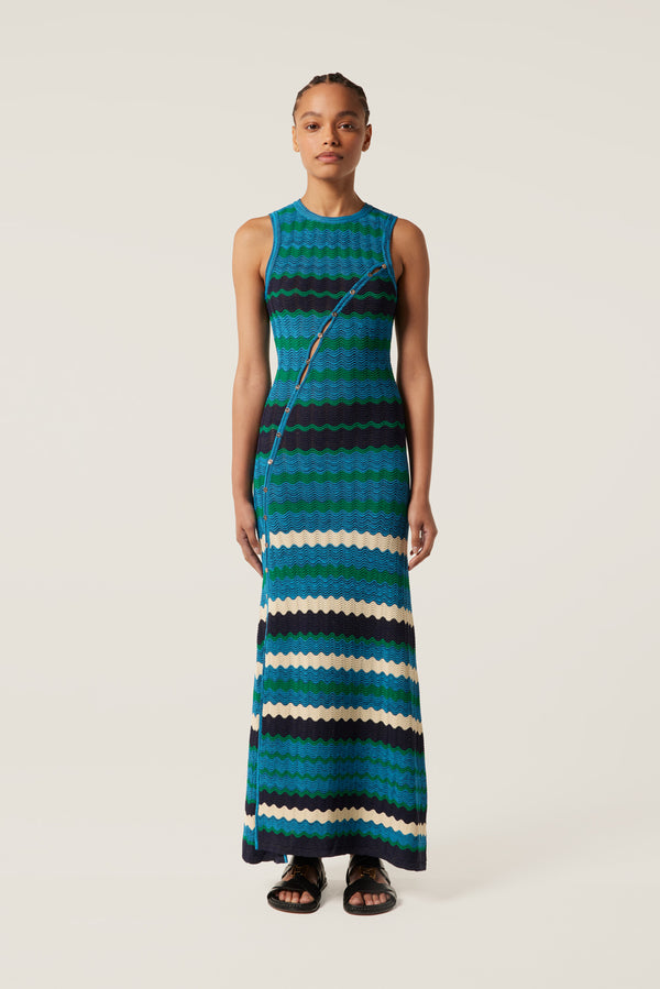 Striped knit dress