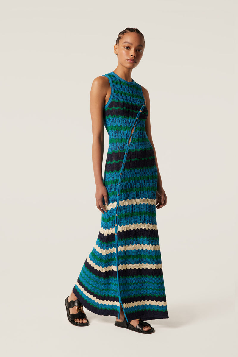 Striped knit dress