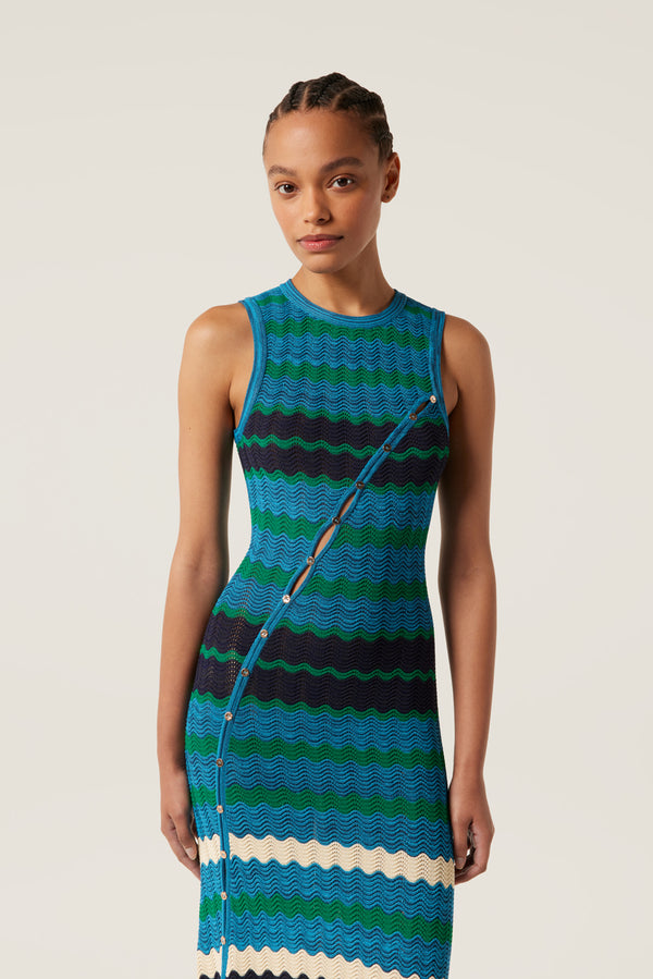 Striped knit dress