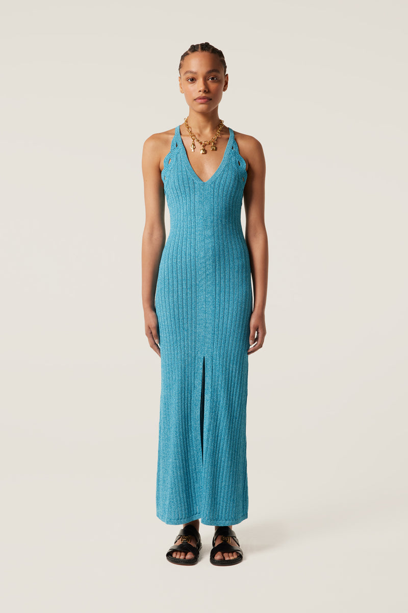 Long slit dress