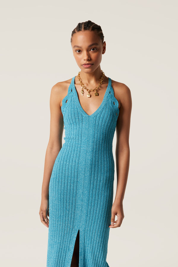 Long slit dress