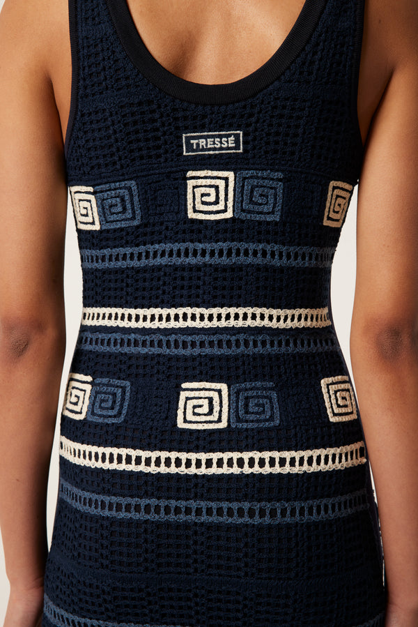 Patterned knit dress