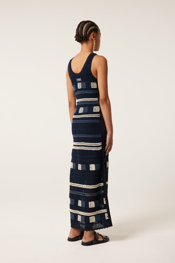 Patterned knit dress