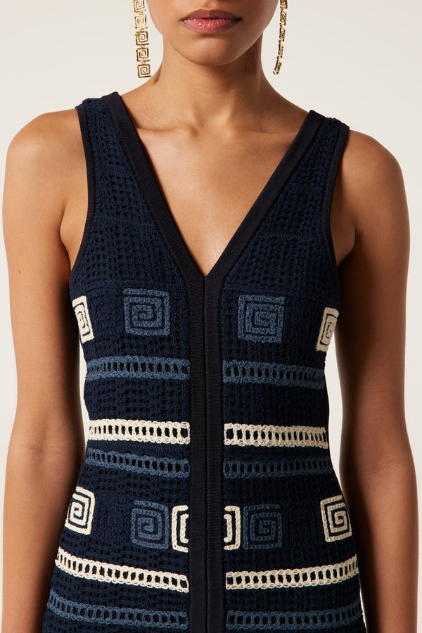Patterned knit dress