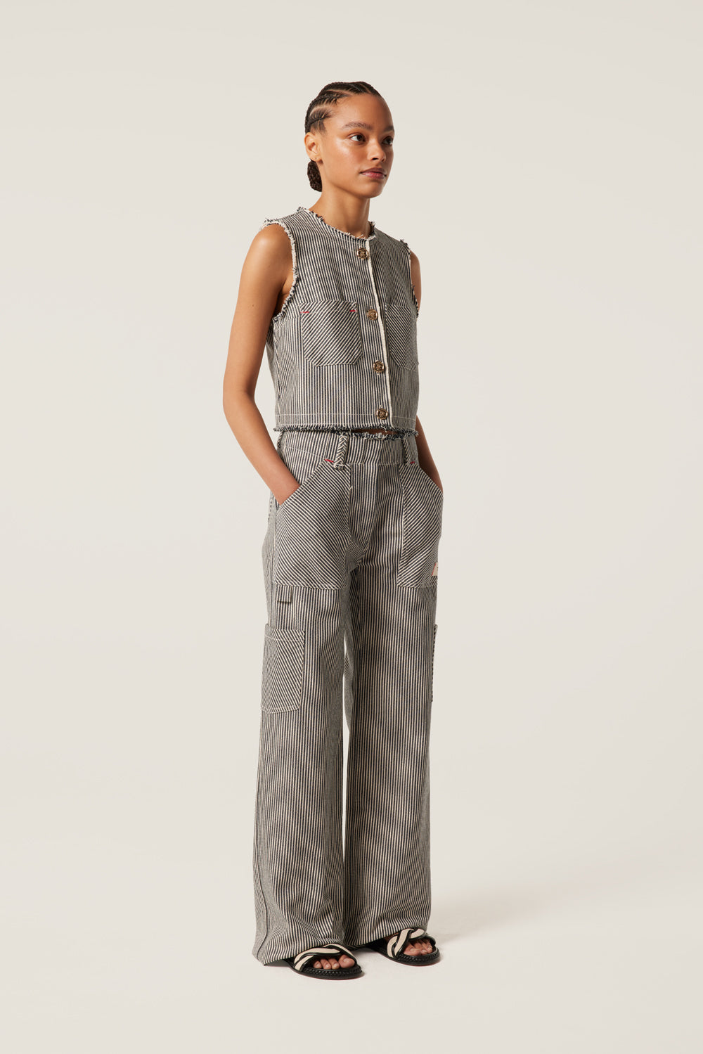 Striped trousers