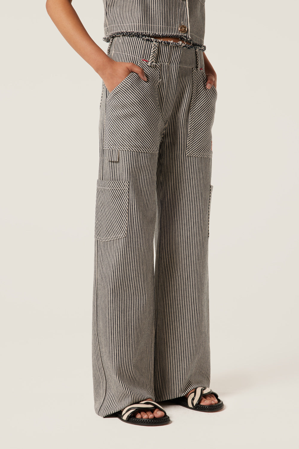 Striped trousers
