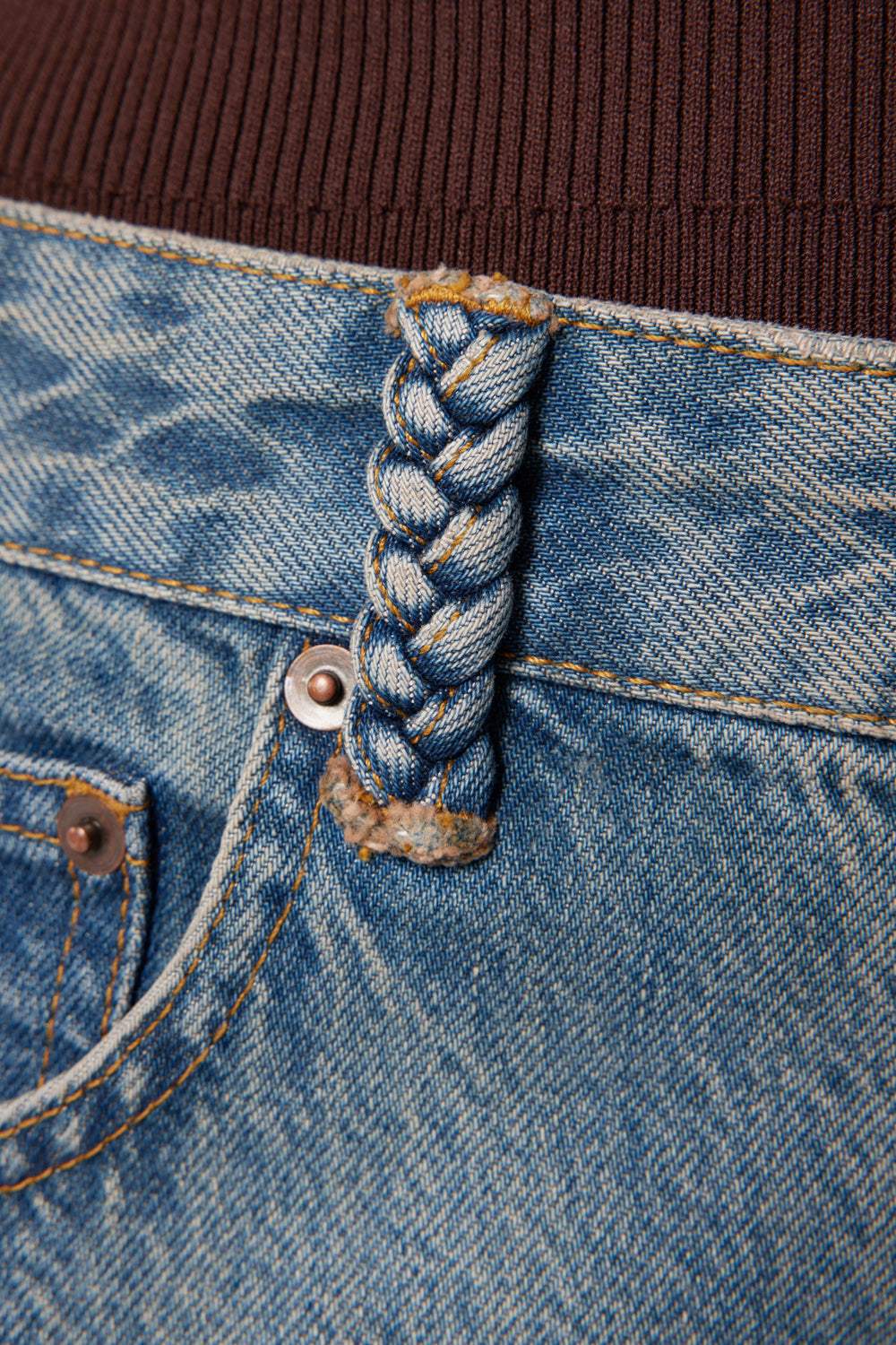 Denim with star openings