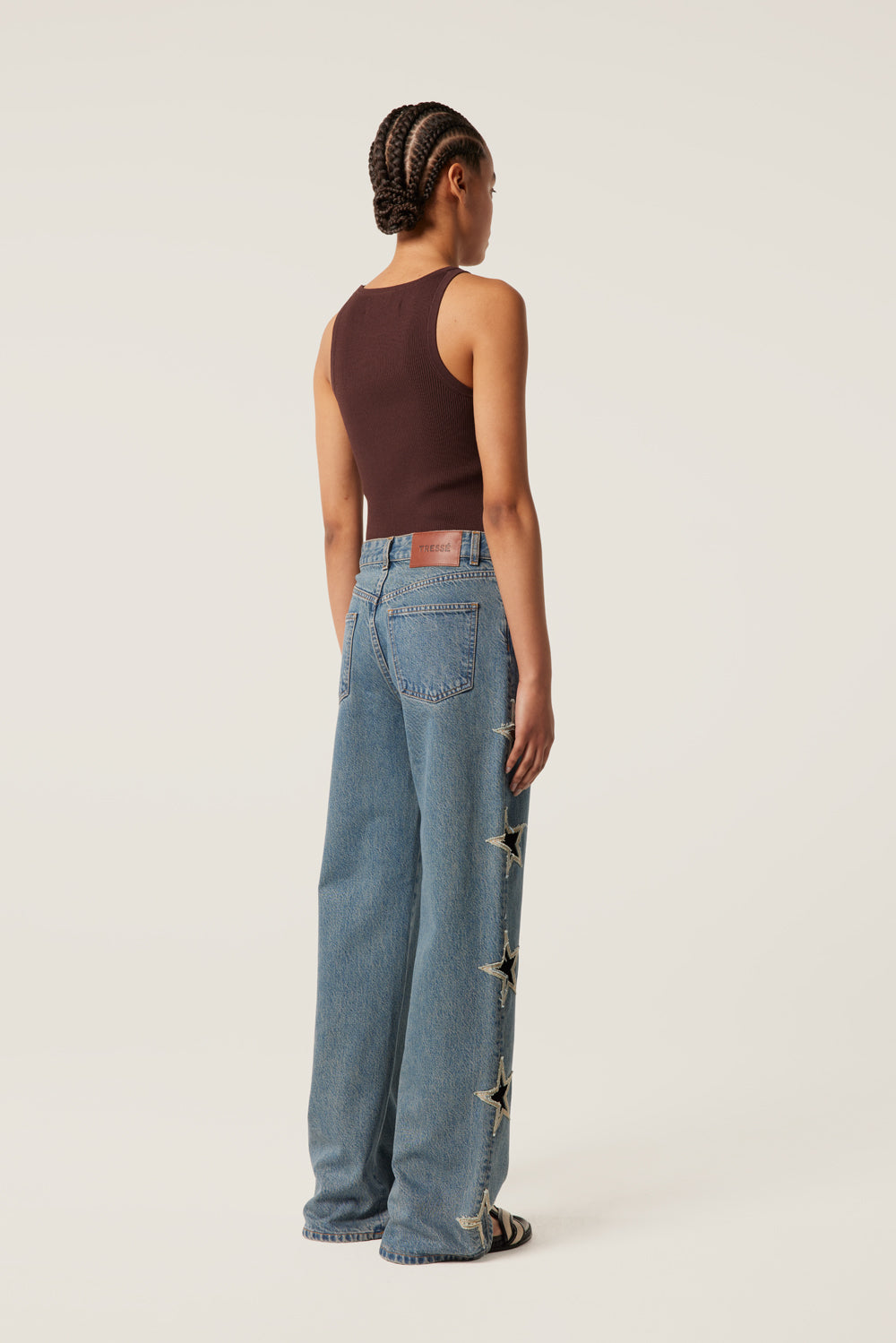Denim with star openings