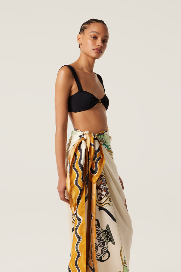 Black two-piece swimsuit
