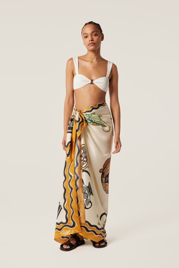 White two-piece swimsuit