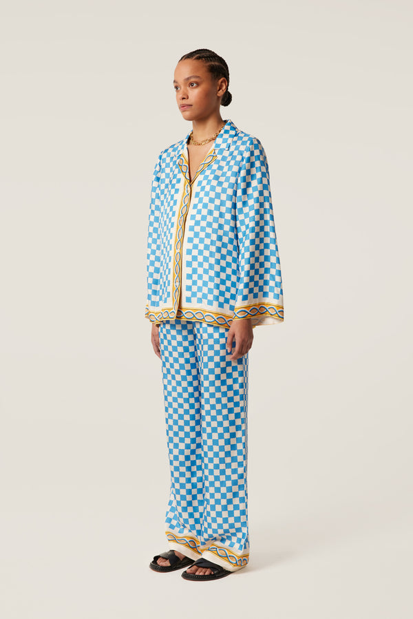 Pantalon fluide a motifs