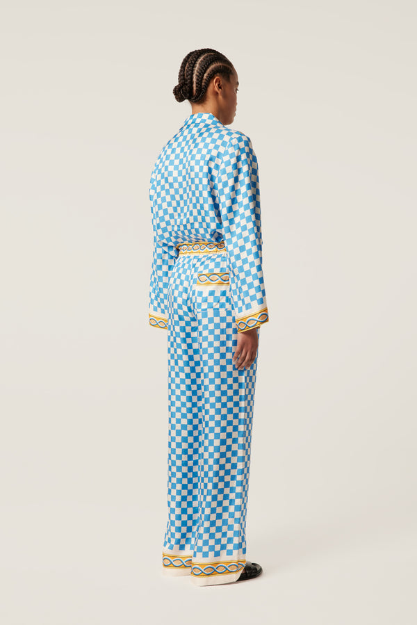 Pantalon fluide a motifs