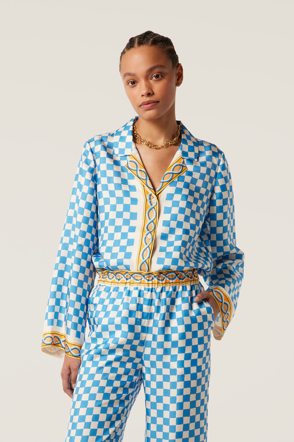 Chemise fluide à motifs