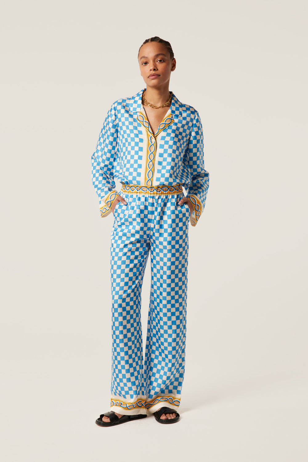 Chemise fluide à motifs
