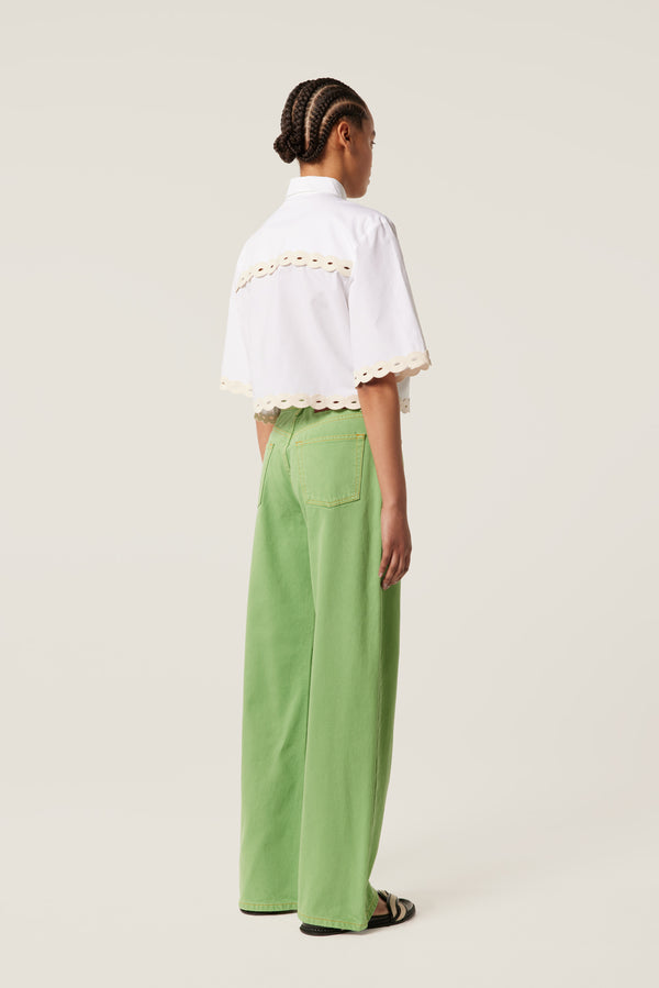 Pantalon à surpiqûres contrastées