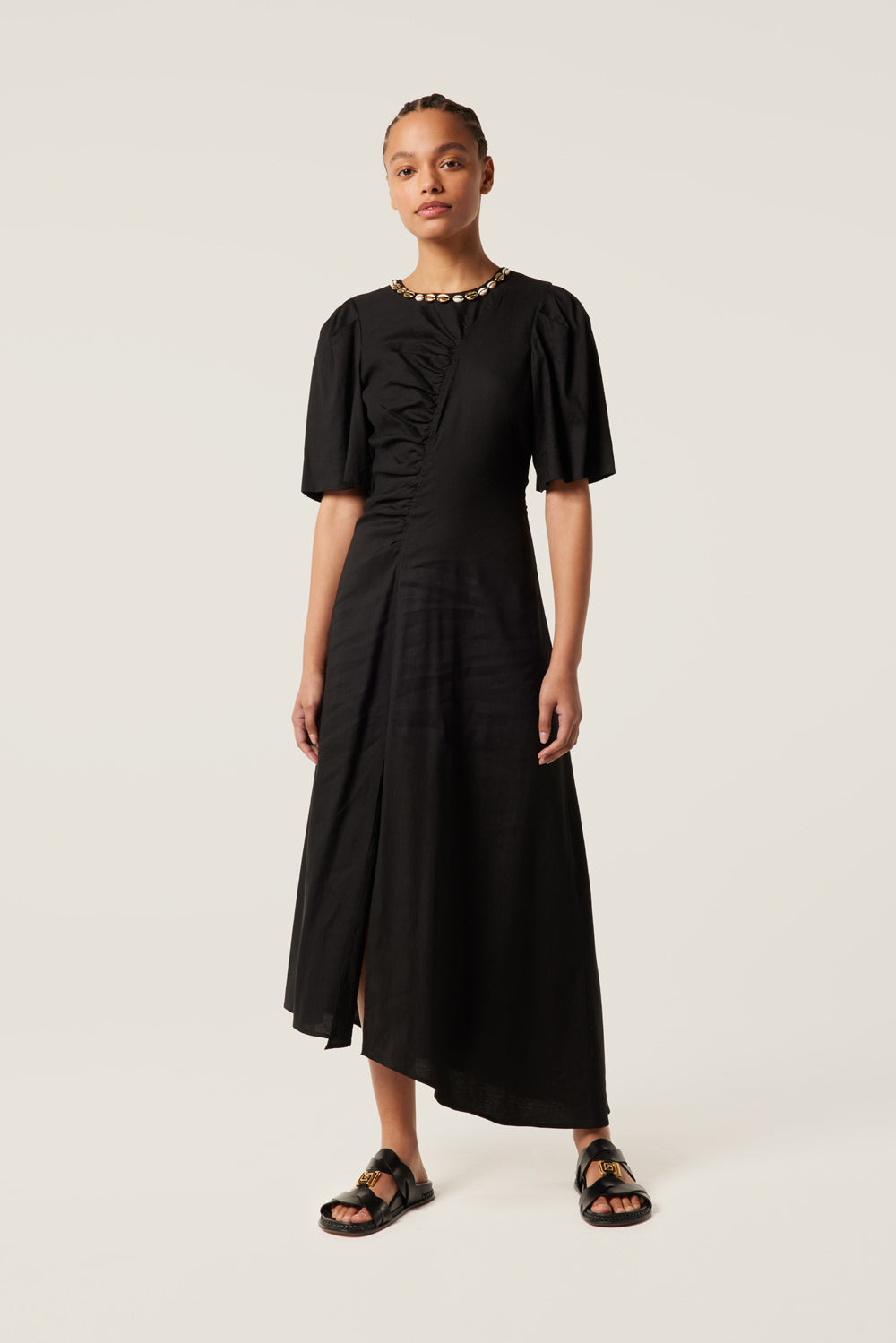 Shell collar dress