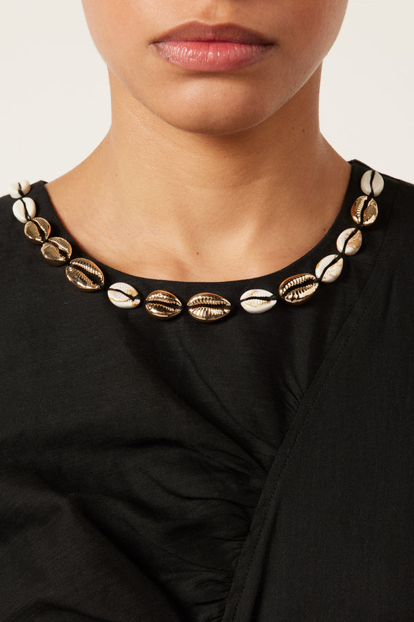 Shell collar dress