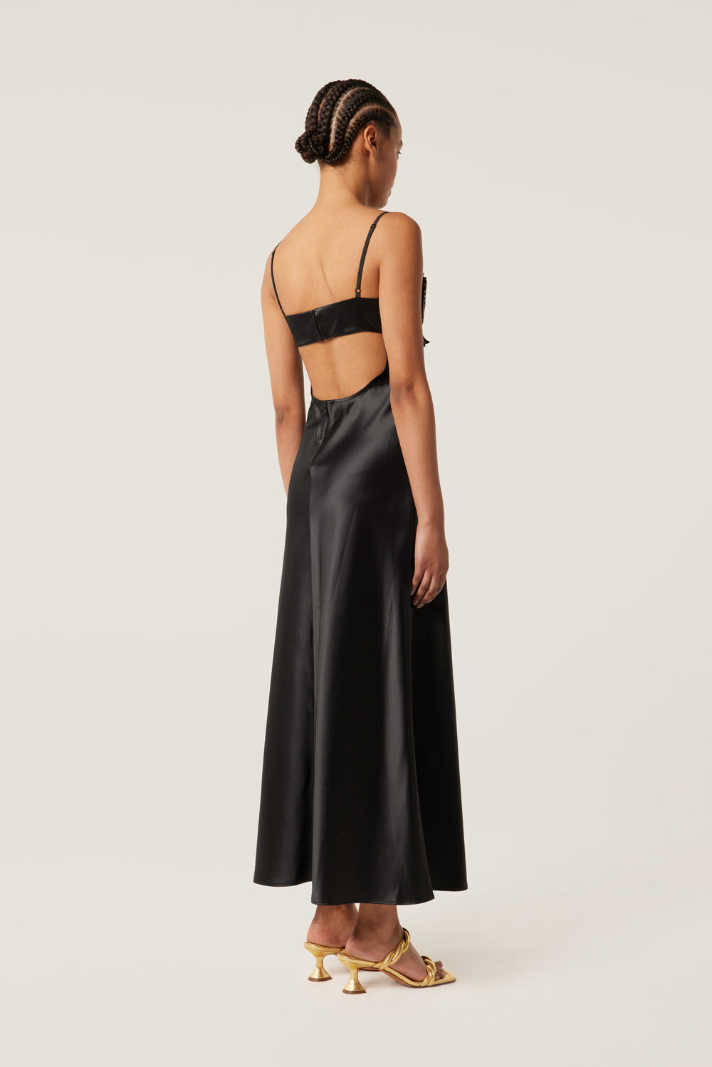 Long satin dress