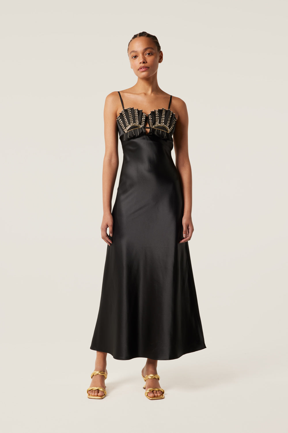 Long satin dress