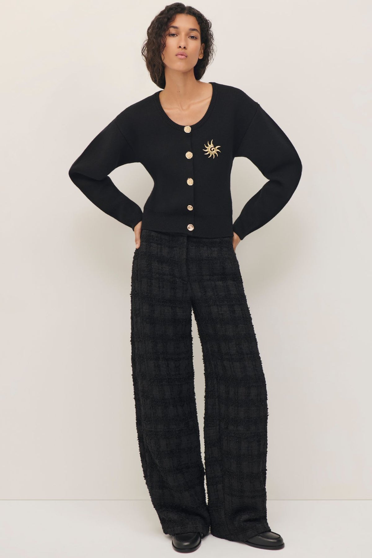 Black tweed pants