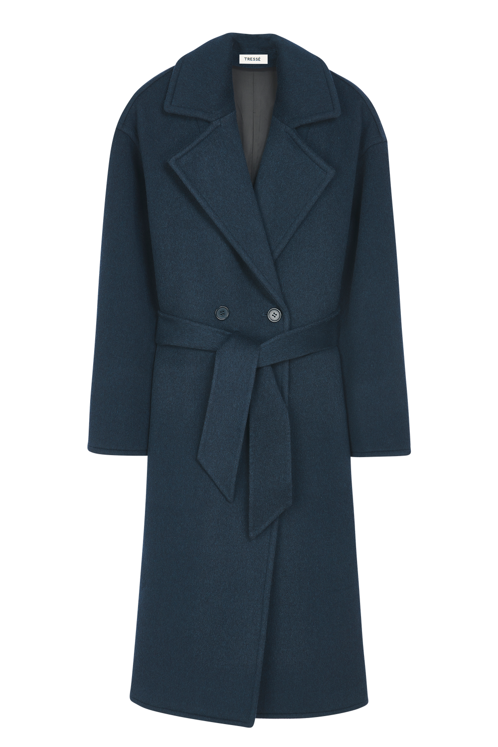 Manteau long en laine double face