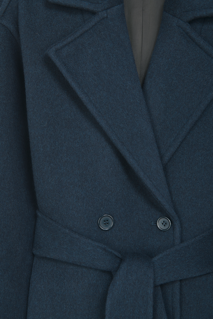 Long double-faced wool coat