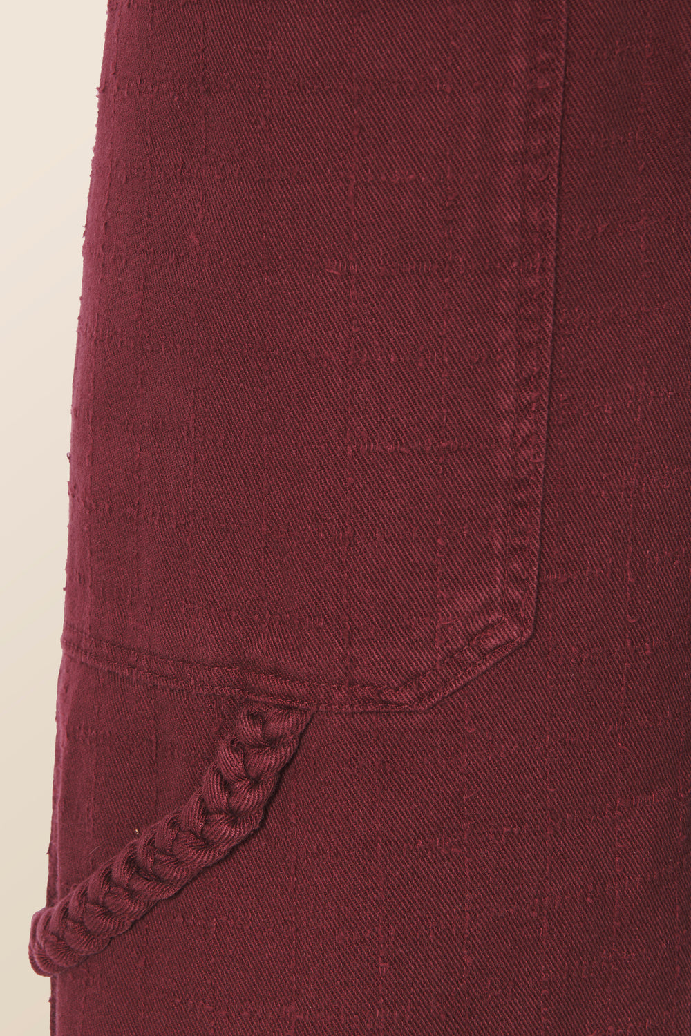 Denim texturé bordeaux