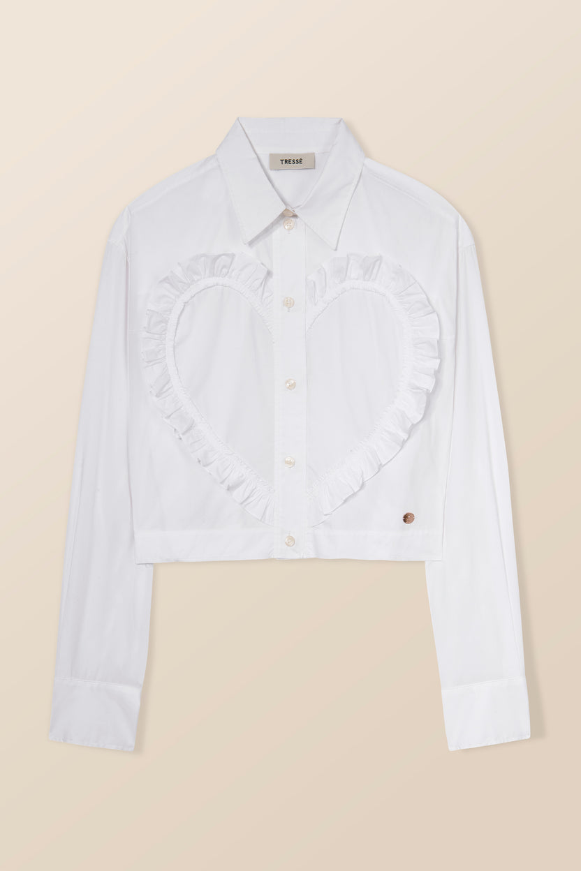 Pantalon Cœur Imprimé Denim Cheville