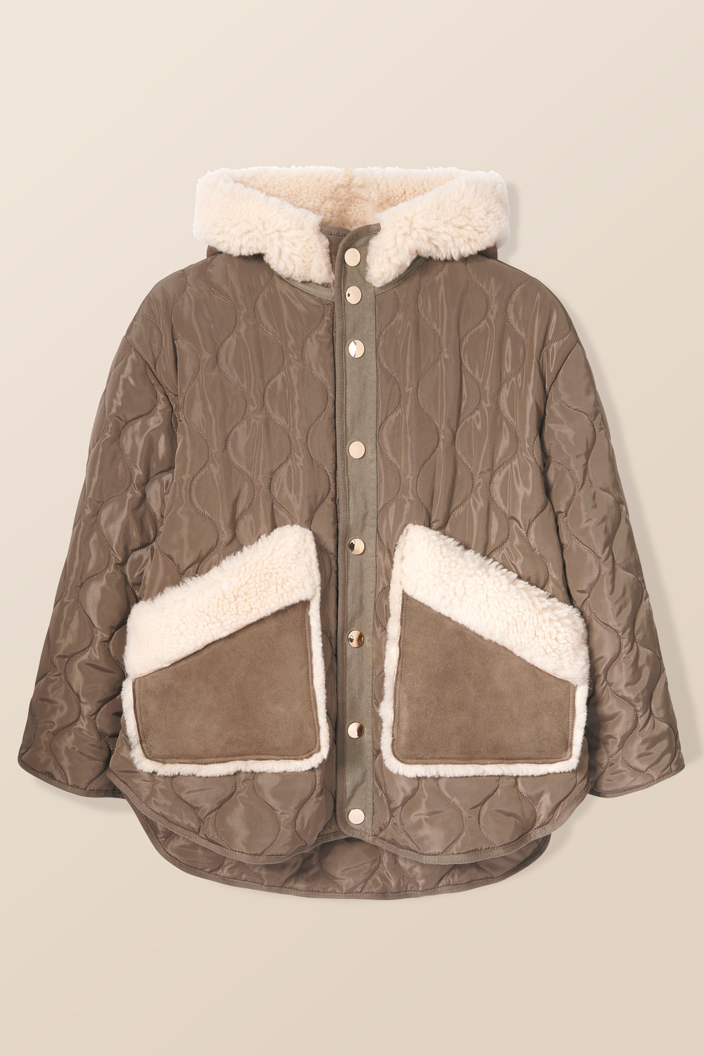 Hooded quilted jacket