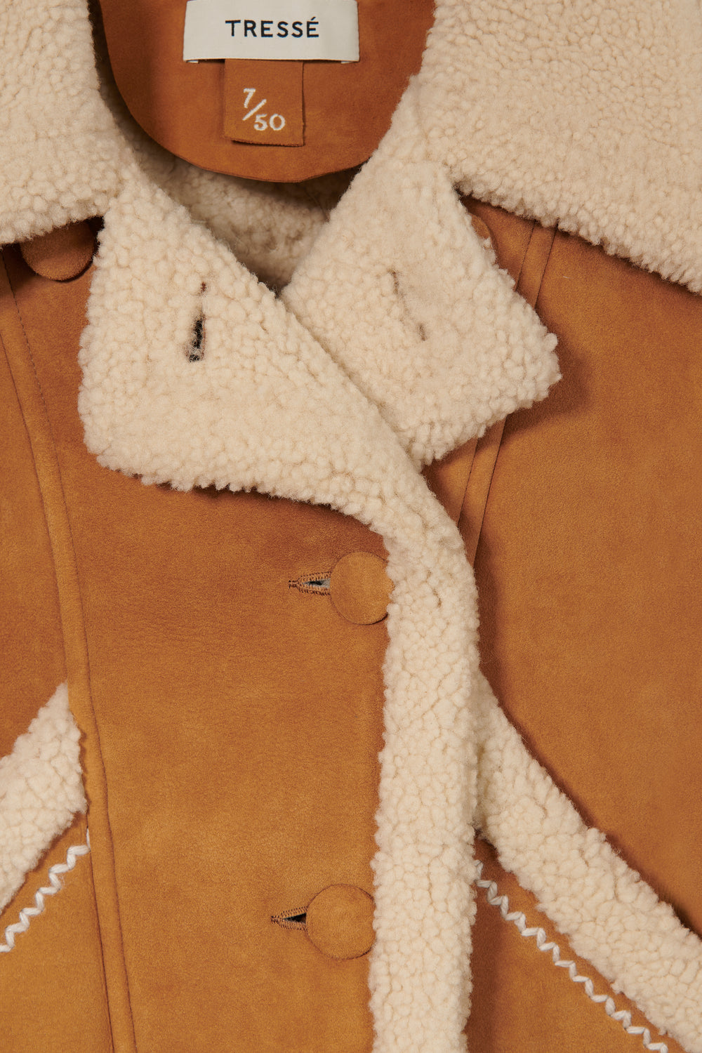 Embroidered sheepskin jacket