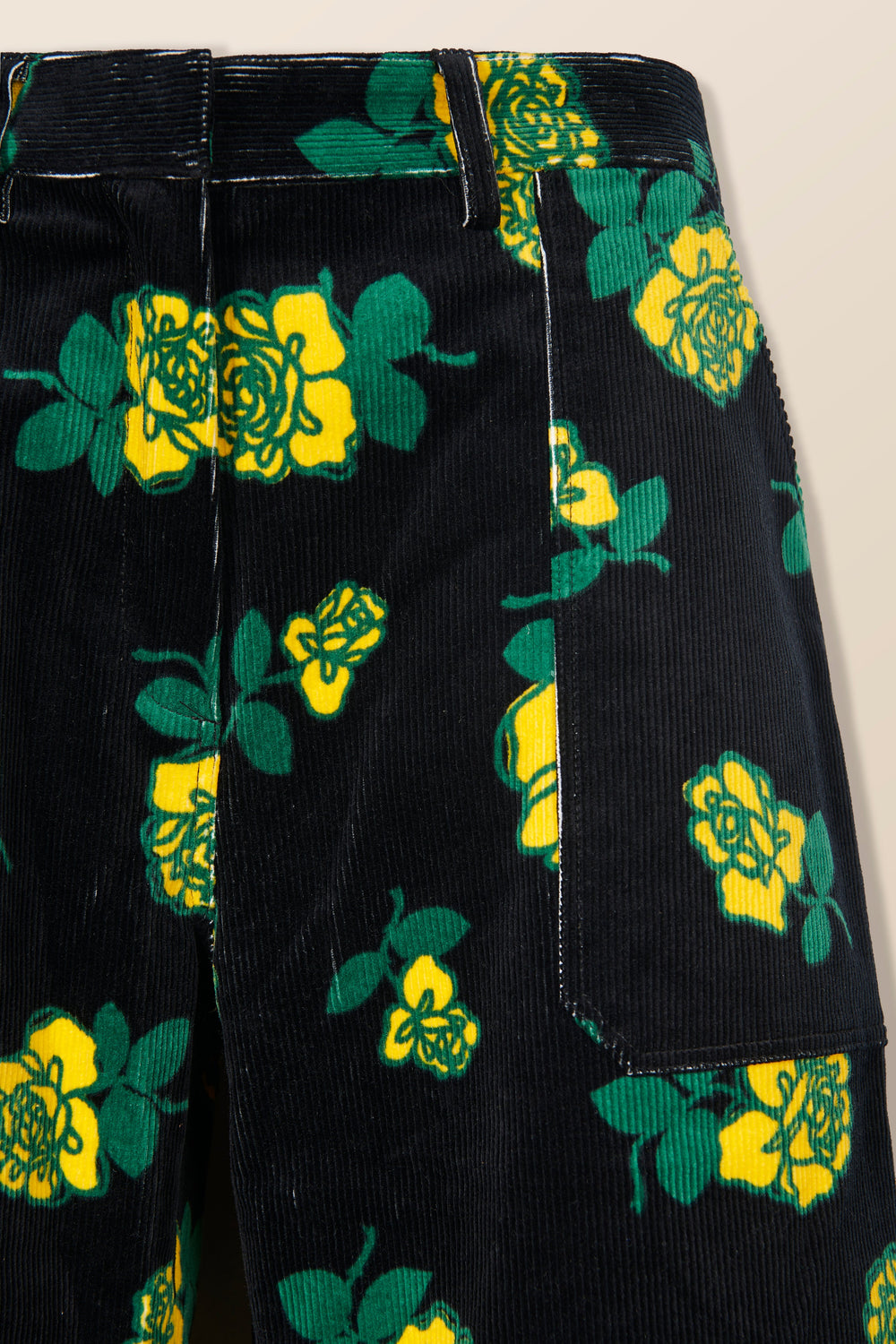 Pantalon en velours à motif