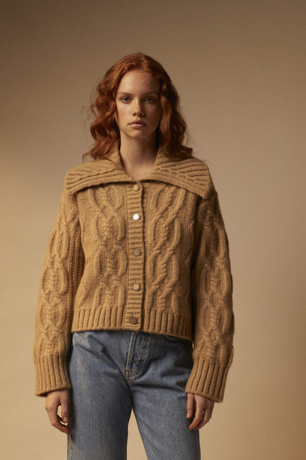 MADIA camel cardigan