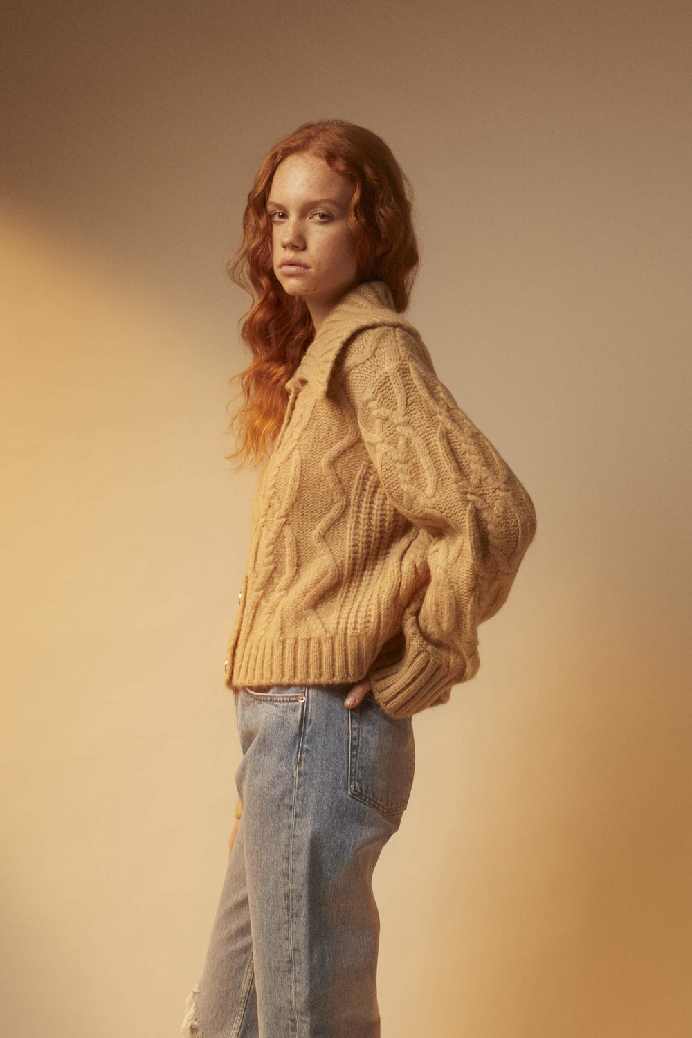 MADIA camel cardigan