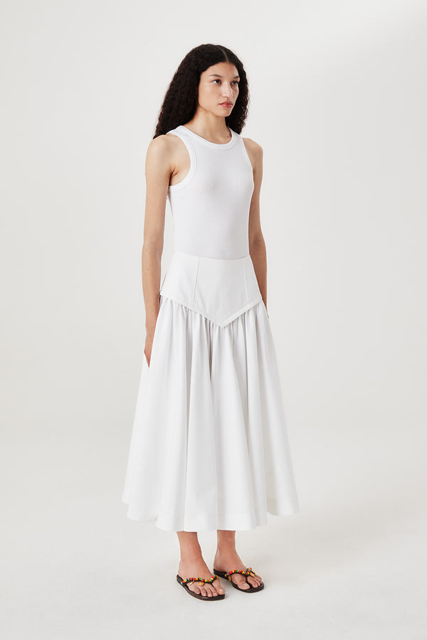 Jupe longue en popeline