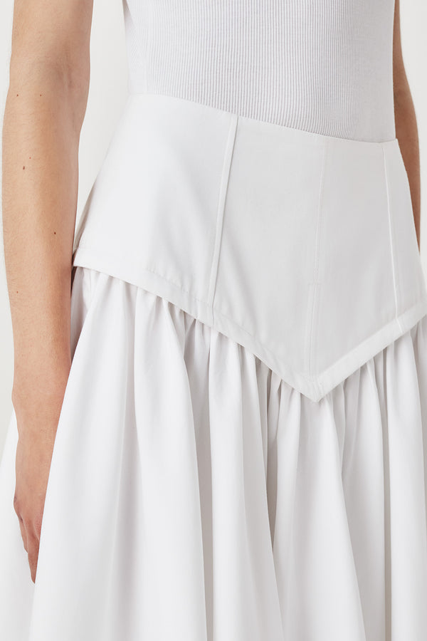 Jupe longue en popeline