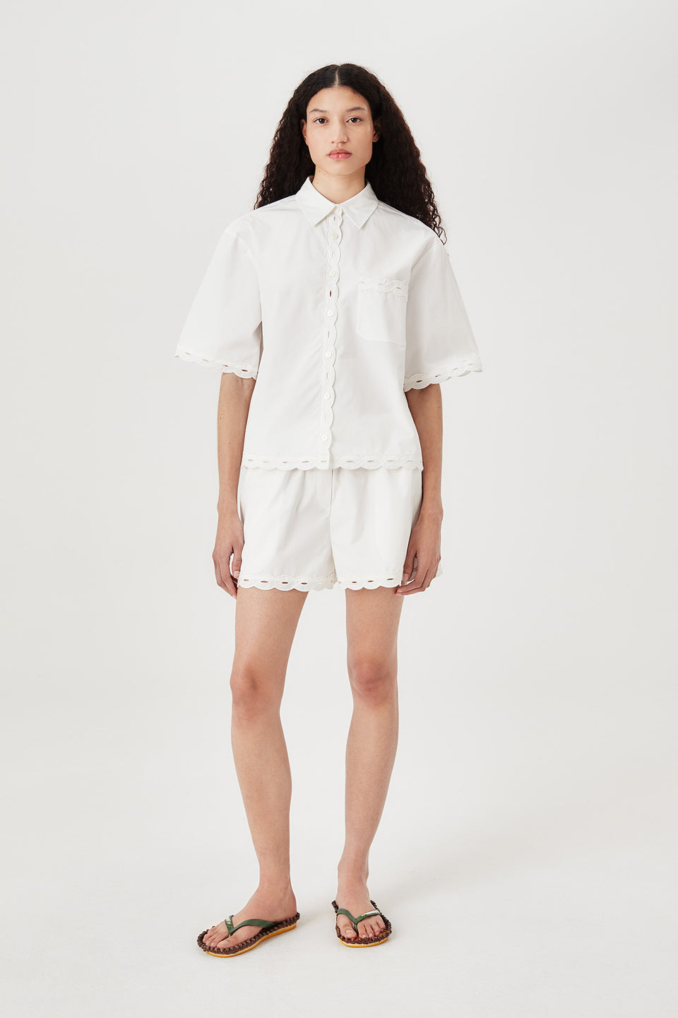 Chemise à ruban tresse