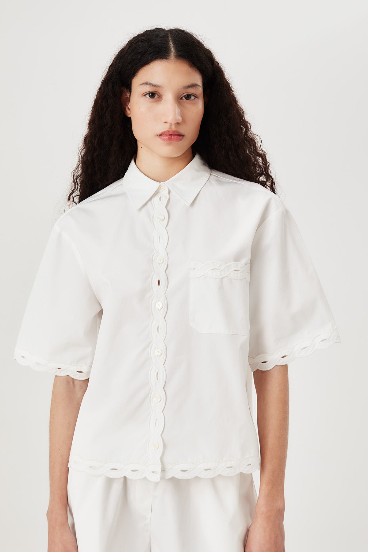 Chemise à ruban tresse