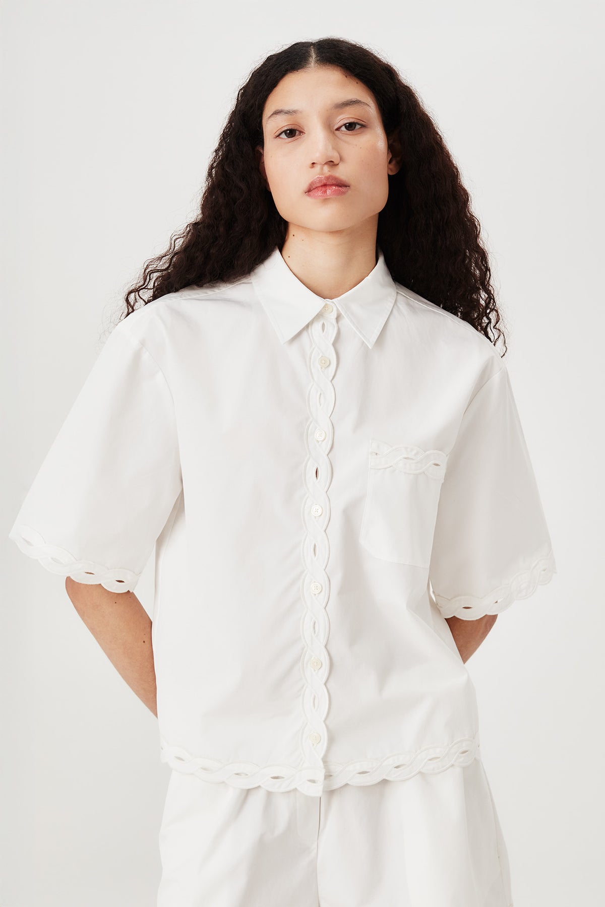 Chemise à ruban tresse