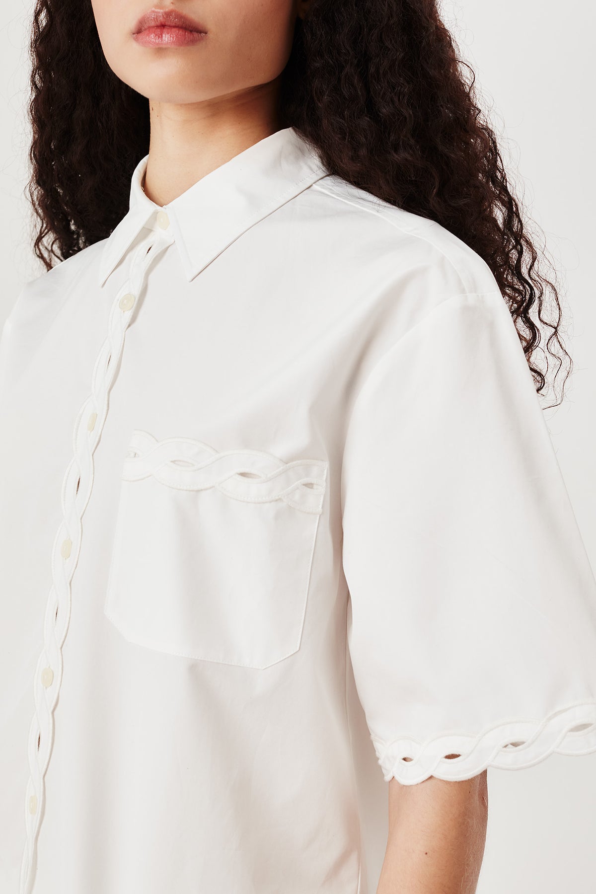 Chemise à ruban tresse