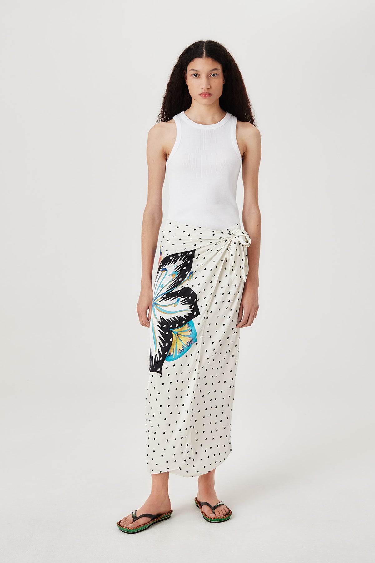 Wrap tie skirt