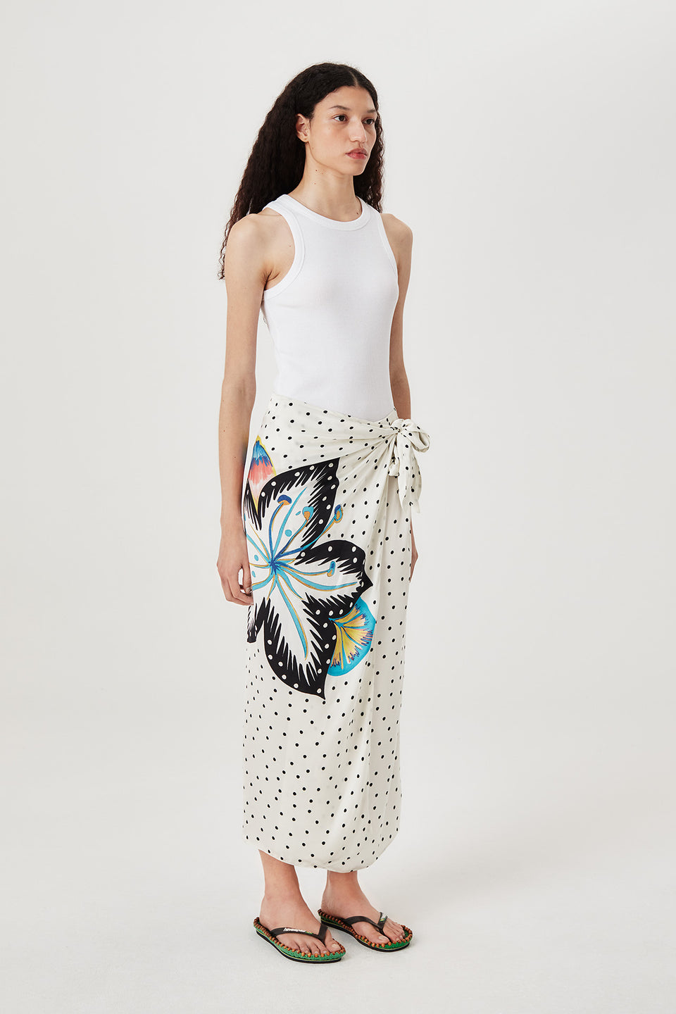 Wrap tie skirt