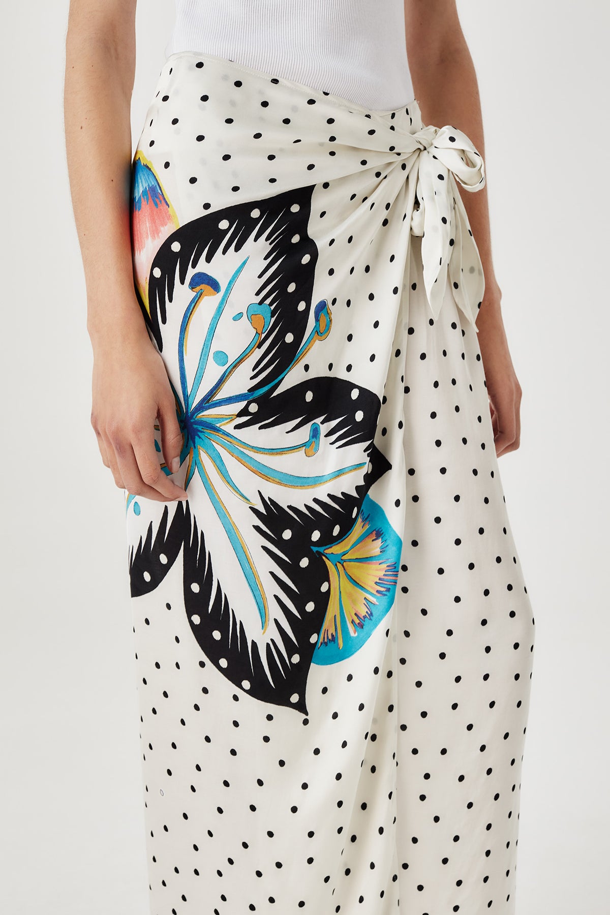 Wrap tie skirt