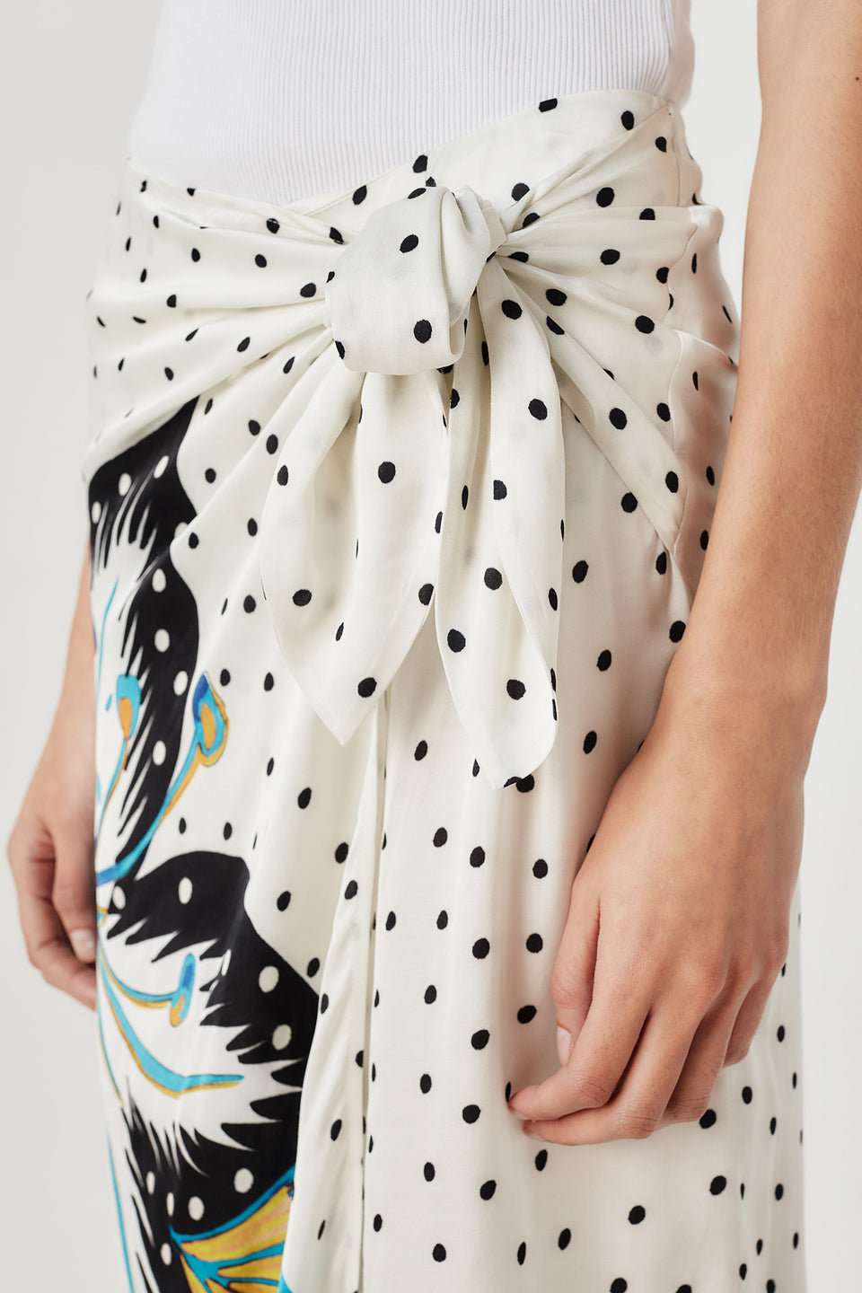 Wrap tie skirt
