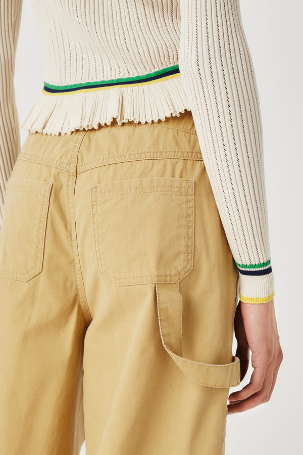 Pantalon à cheville élastiquée