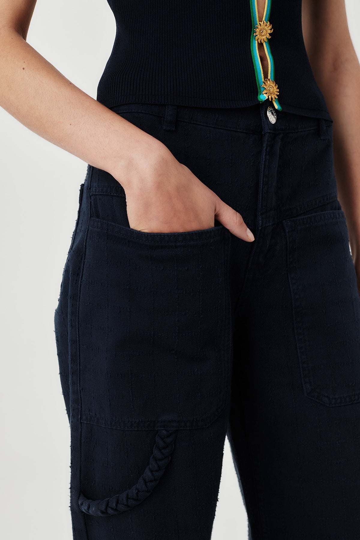 Textured denim