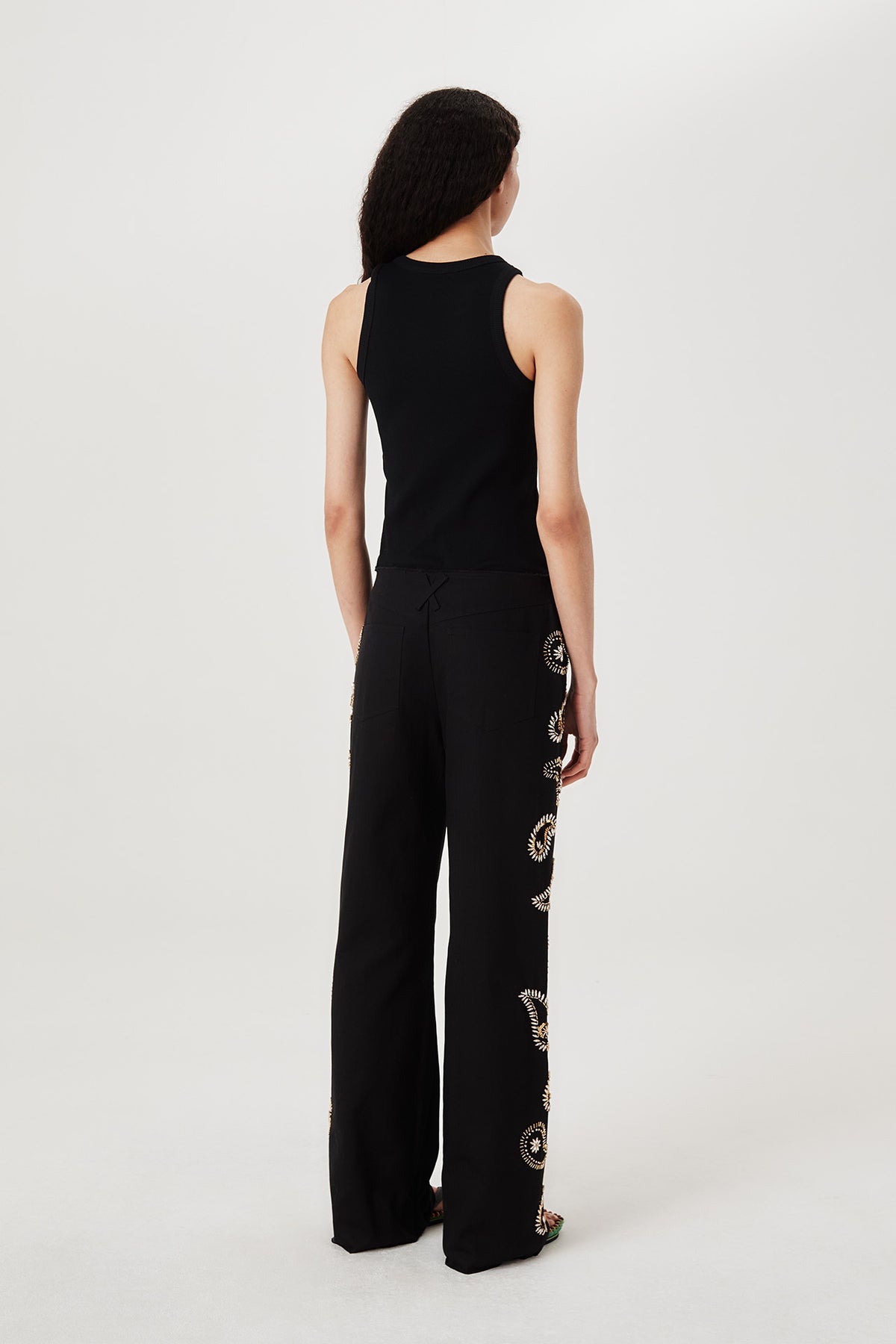 Pantalon brodé