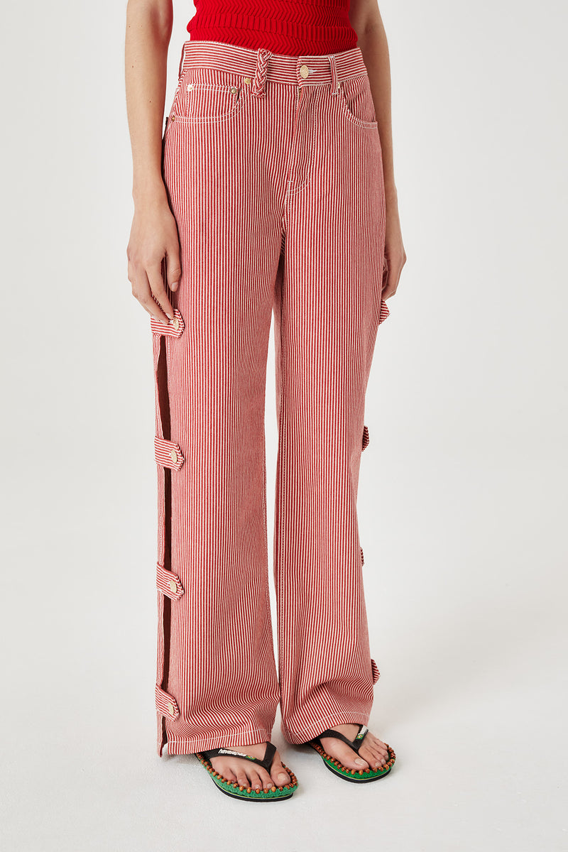 Denim en toile rayée