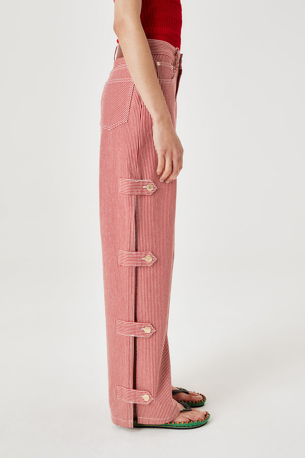 Denim en toile rayée