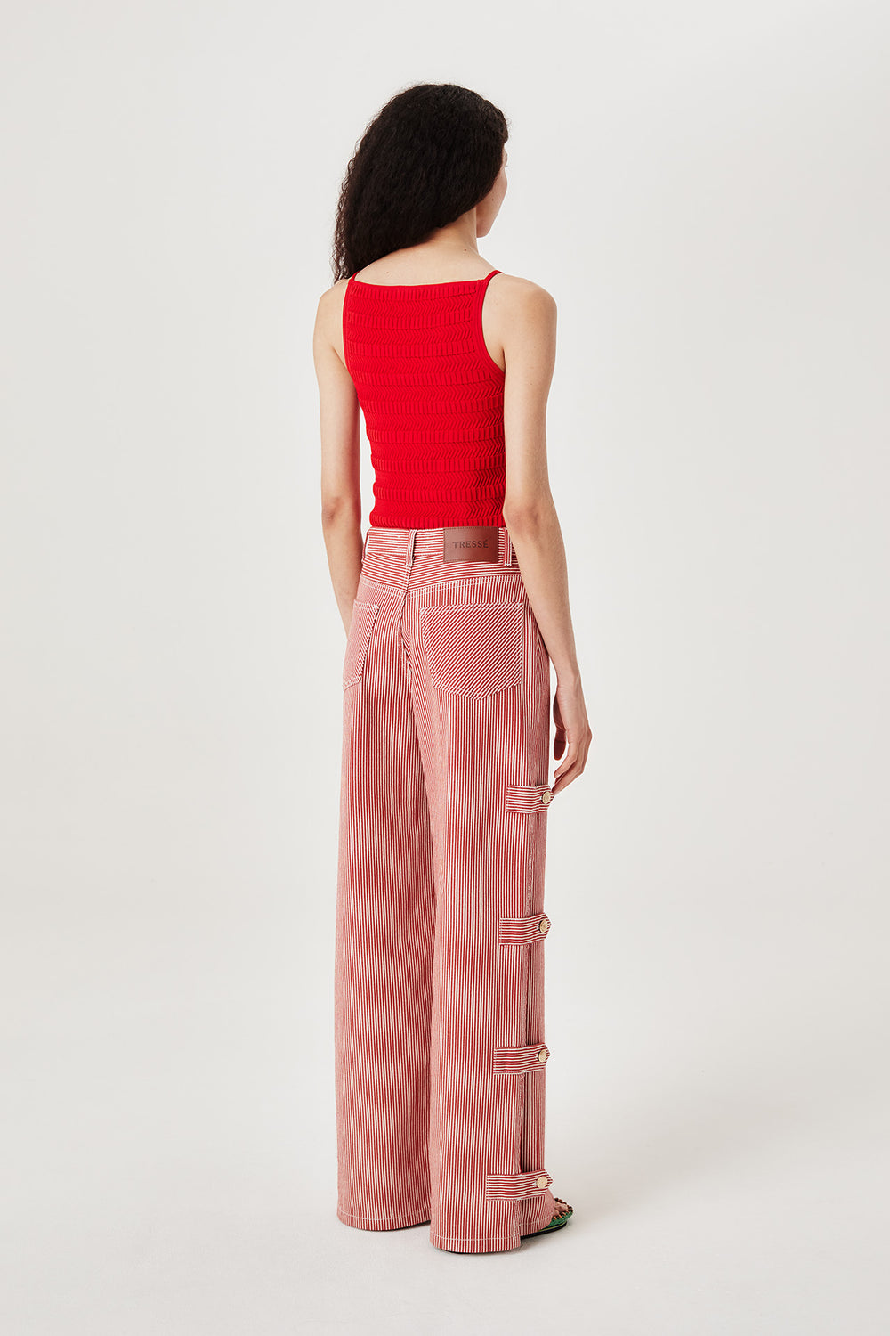 Striped canvas denim