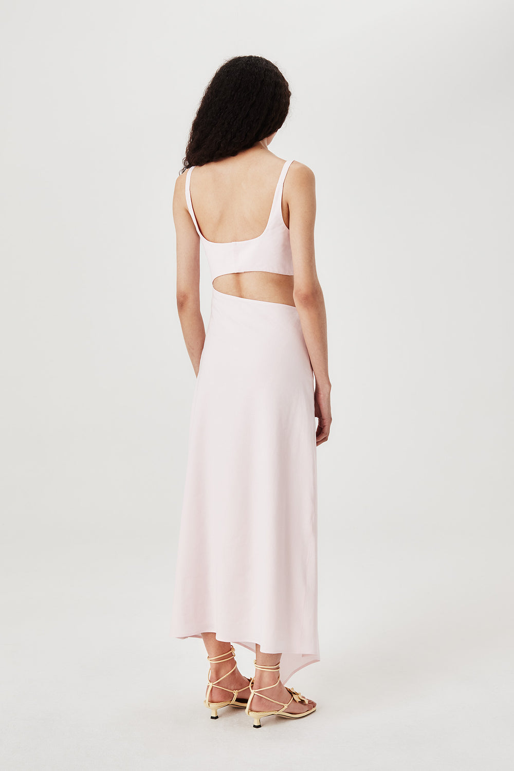Long dress with a bralette effect